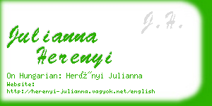 julianna herenyi business card